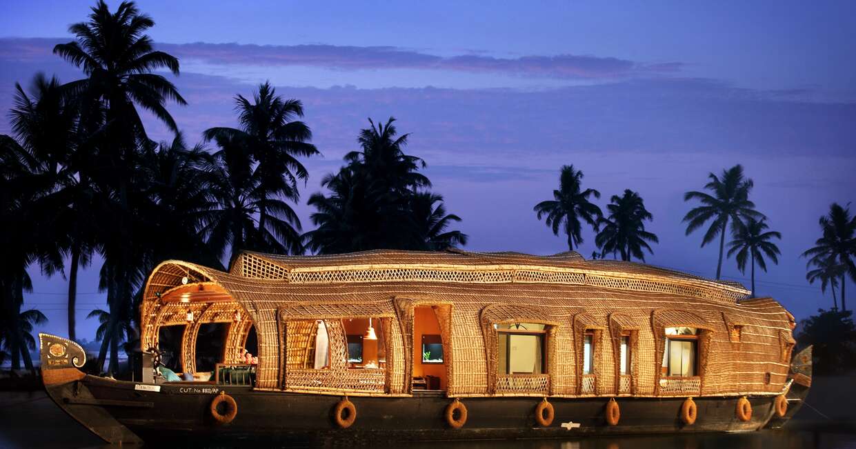 Premium houseboat on Kerala's tropical backwaters